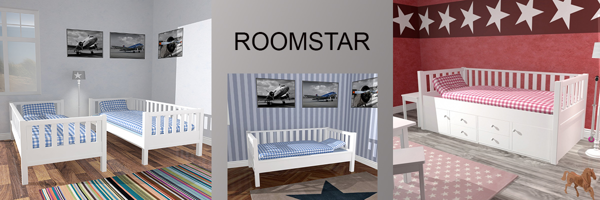 Roomstar mitwachsende teilmassive Kinder- und Jugenbettsysteme in deckend weiß Roomstar mitwachsende teilmassive Kinder- und Jugenbettsysteme in deckend weiß