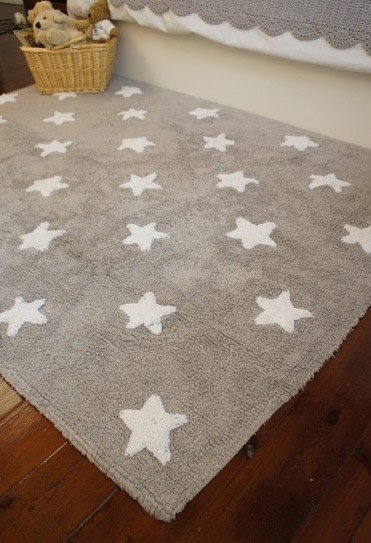 Teppich Kleinesterne Beige Weiss - Lorena Teppich Kleinesterne Beige Weiss