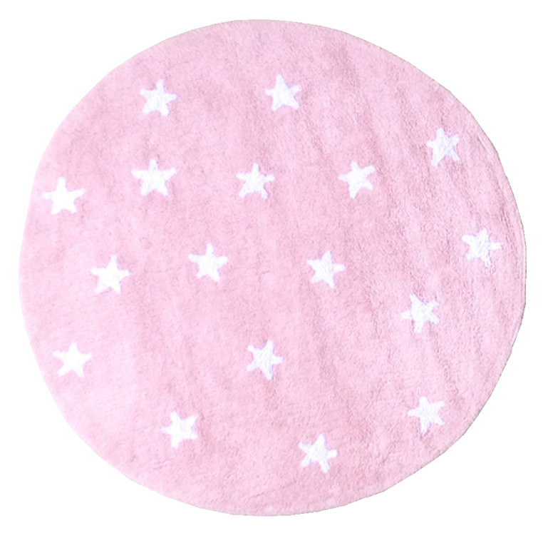 Teppich Sterne rund rosa im Wallenfels Onlineshop Teppich Sterne rund rosa im Wallenfels Onlineshop