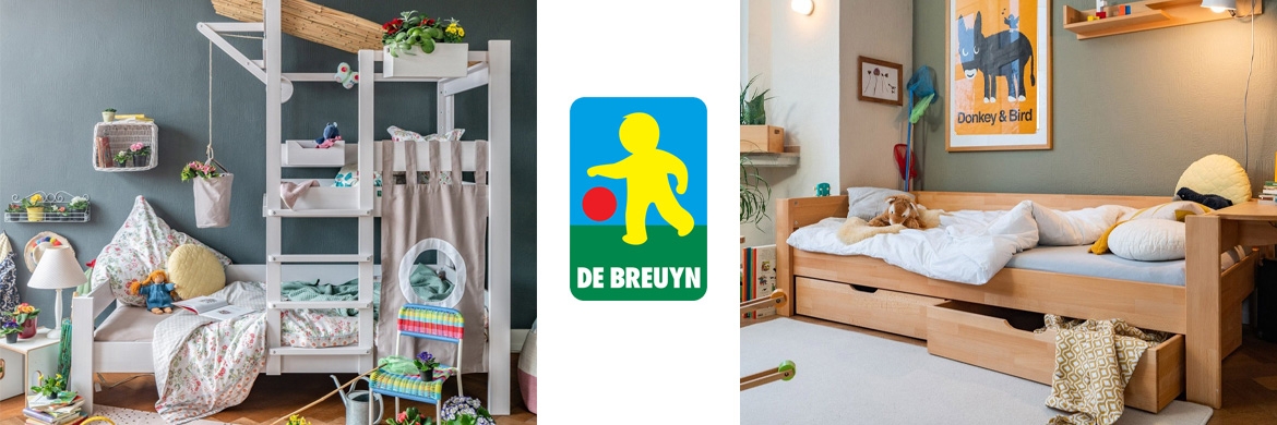 Kinderbetten, verschiedene Schranksysteme und Schreibtische aus massisver Buche von De Breuyn
