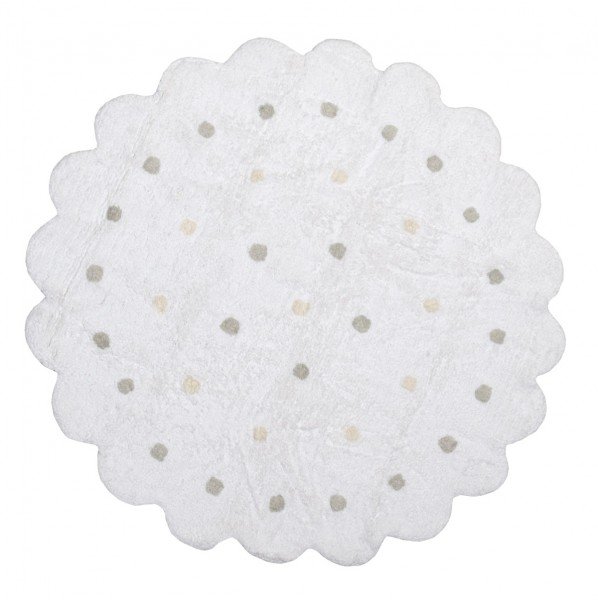 Lorena Galletita Blanca (Teppich Galletita weiß, Ø 140cm)
