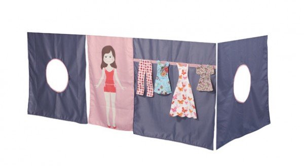 Manis-h Spielvorhang Puppe für Spielbett