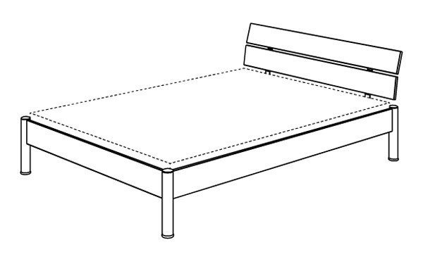 Paidi Fleximo Jugendliege Skizze 140 x 200 cm