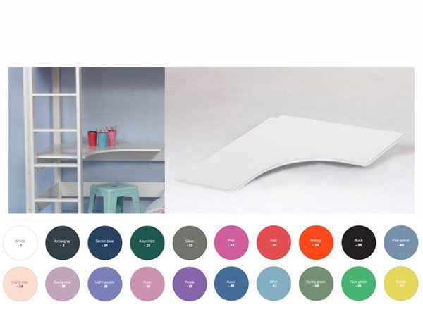 Manis-h Schreibplatte für Hochbett