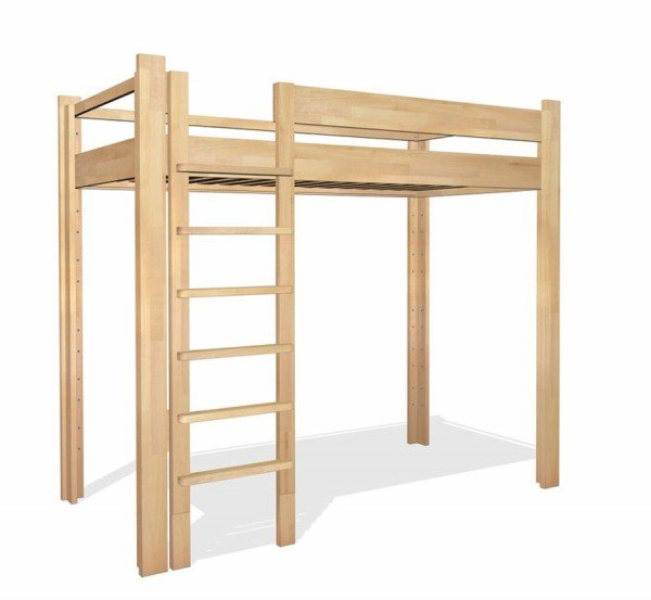 De Breuyn destyle Jugendhochbett in Buche natur