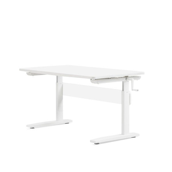 Study Schreibtisch Aus Mdf Mit Metallgestell In Weiss B 120