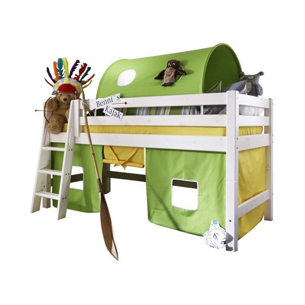 Infans halbhohes Spielbett mit schräger Leiter 