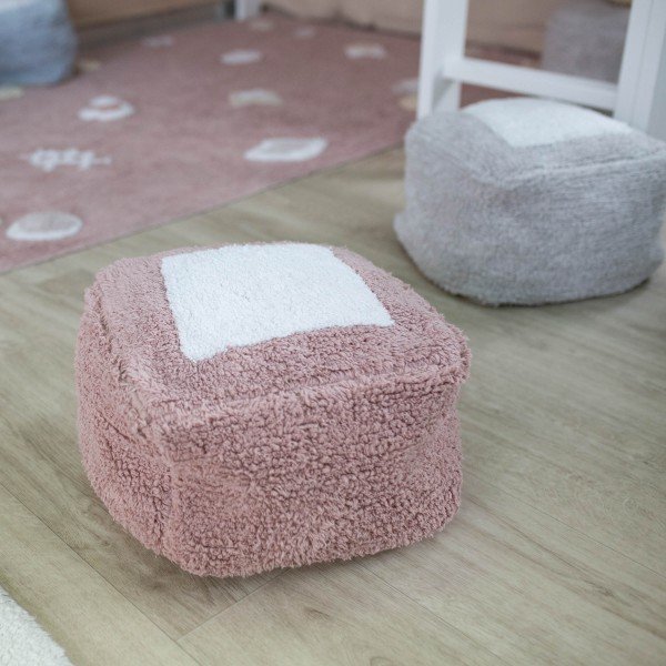 Pouf Marshmallow Square in Vintage Nude