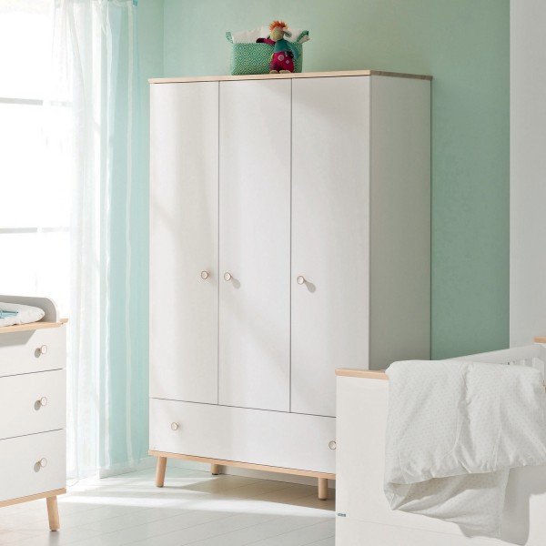 Neu Paidi Ylvie Kleiderschrank Dreiturig Mit Schublade Weiss