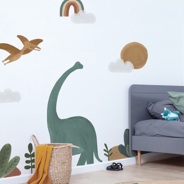 HENBRANDT Dinosaurier Wandaufkleber – 3 Stück, Leuchtet Im Dunkeln, Deko Für Kinderzimmer