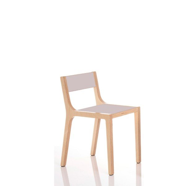 KITA Kinderstuhl Sepp Birke/HPL weiß (Sitzhöhe 21 cm) 