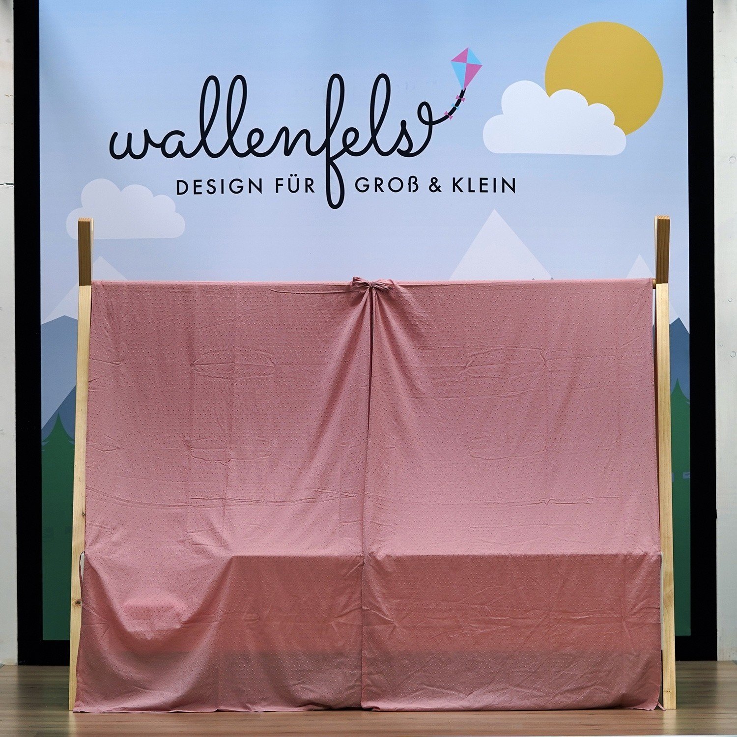 Stoffdach Bella in Altrosa für Hausbett Bella - Wallenfels Onlineshop