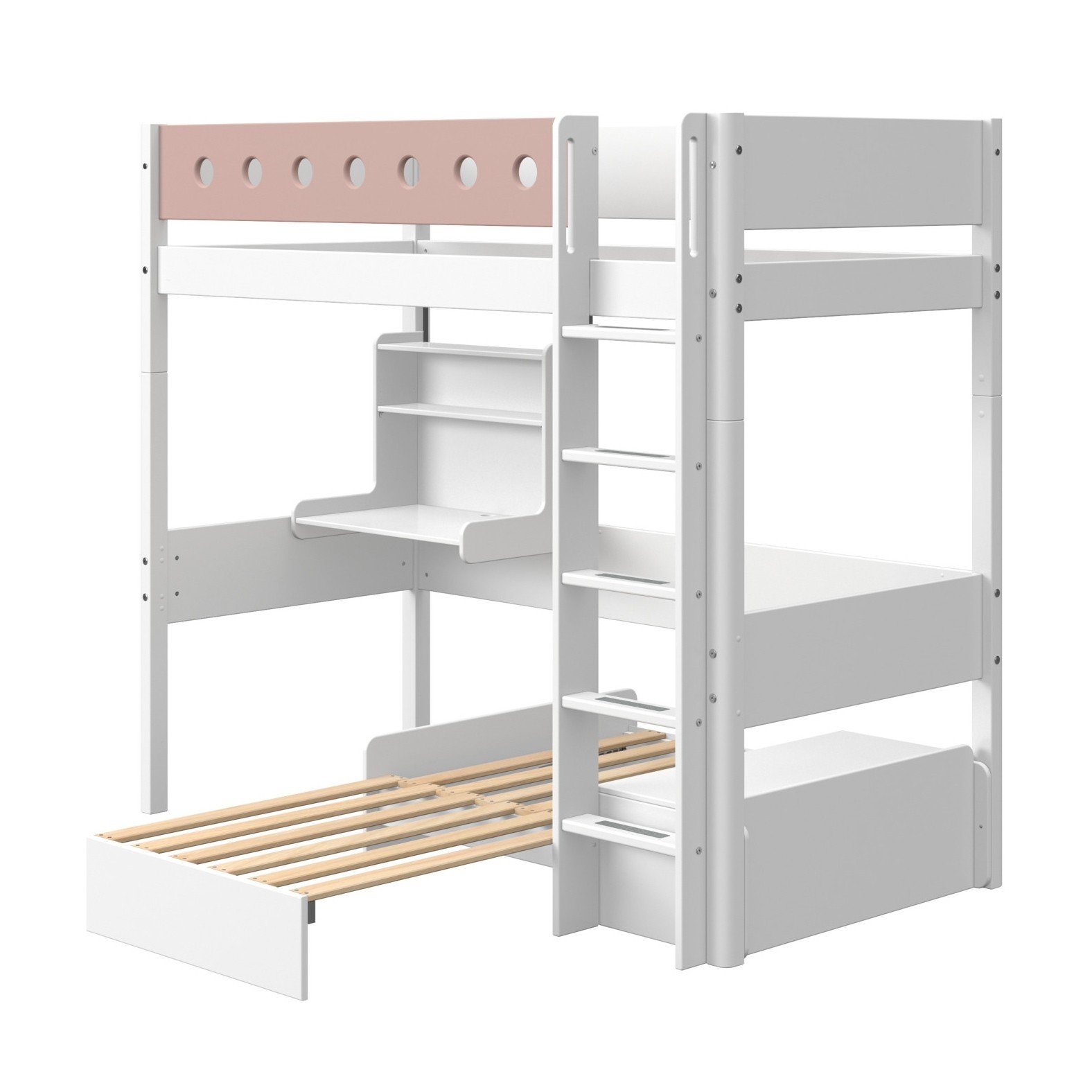 Flexa White Hochbett Casa In Weiss Lightrose Mit Sitzecke Und