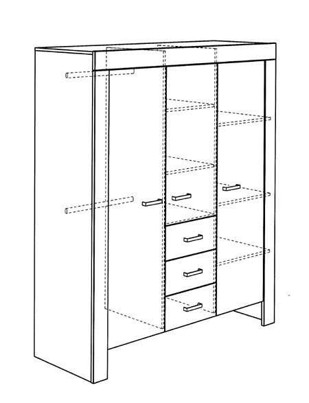 Paidi Mees Kleiderschrank 3 Turig Im Wallenfels Onlineshop
