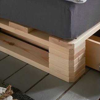 Neu Infans Palettenbett In 3 Farben Mit Einer Schublade Wallenfels Onlineshop 90x200 cm passt sich ideal der körpergröße und dem bewegungsdrang der kleinen und großen kinder an. palettenbett 90 x 200 cm mit einer schublade 3 farben