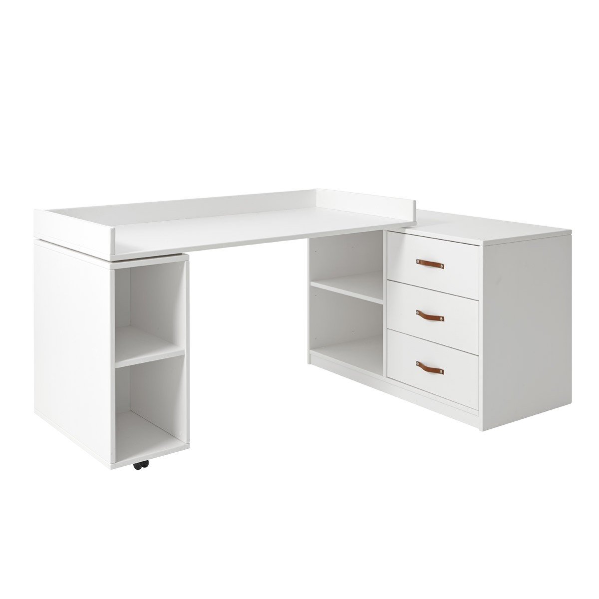 Lifetime Schreibtisch Regalmodul Weiss Mit Drehbarer Tischplatte