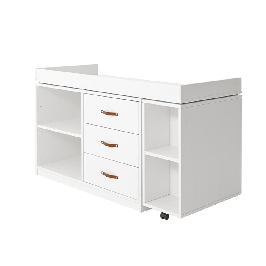Lifetime Schreibtisch Regalmodul Weiss Mit Drehbarer Tischplatte