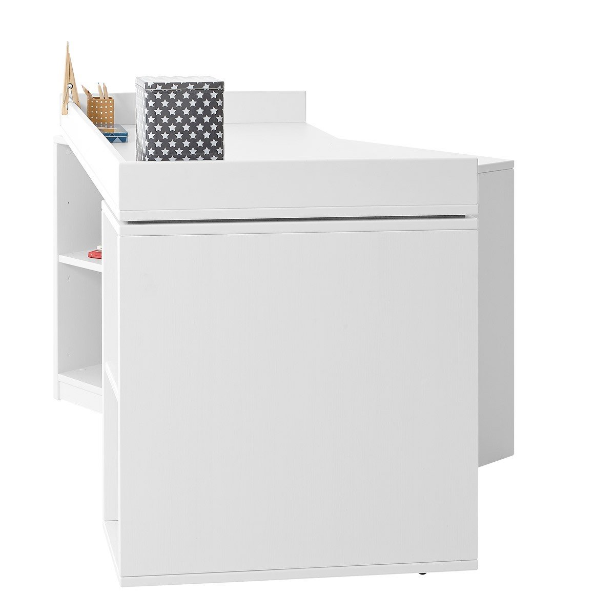 Lifetime Schreibtisch Regalmodul Weiss Mit Drehbarer Tischplatte