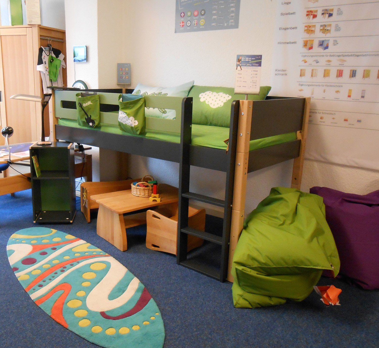 Manis-h Juniorspielbett Frej (halbhohes Bett) in 90cm x 160cm im Wallenfels Onlineshop