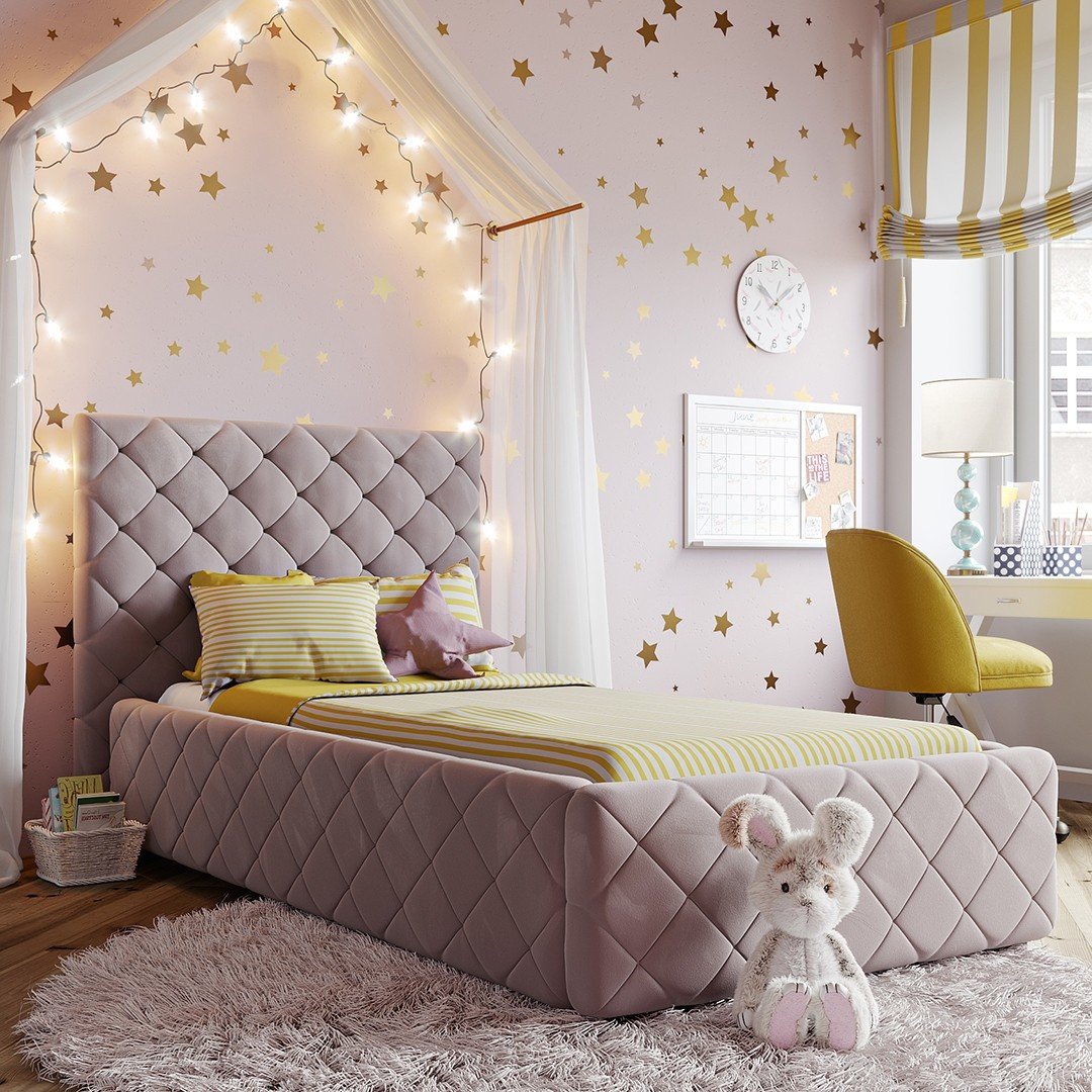 Kinder Polsterbett 90x200 Viana In Rosa Landhaus daybed raimon in weiss und kirschbaumfarben 90x200 cm. polsterbett viana in velour flamingo 14 90 x 200 cm