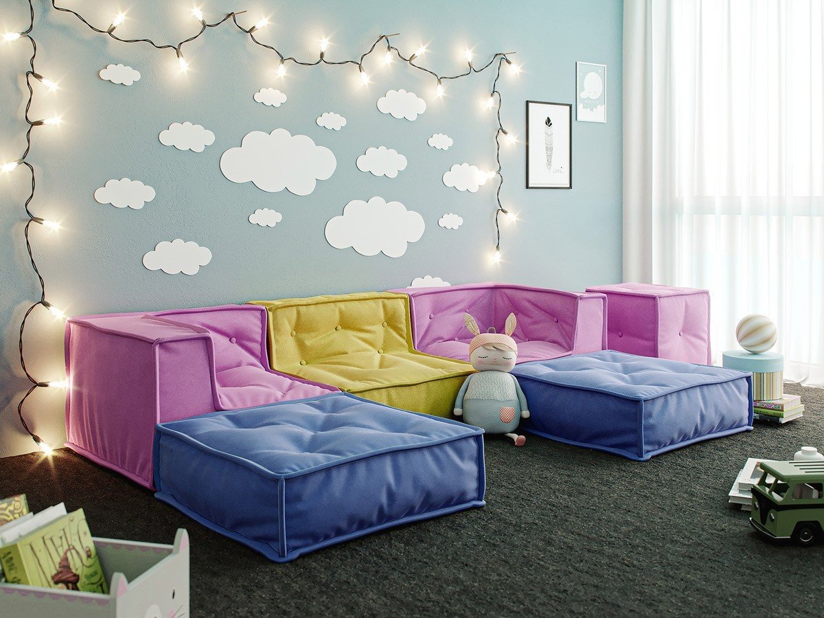 Nature Kid Mycolorcube Kindersofa Kombination Aus 6 Teilen In Einem Farbmix Wallenfels Onlineshop
