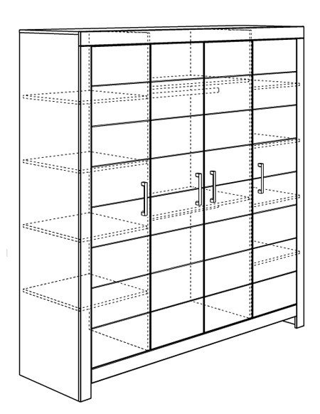 Paidi Fiona Kleiderschrank 4 Turig Im Wallenfels Onlineshop