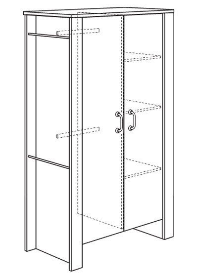 Paidi Henrik Kleiderschrank 2 Turig Beige Im Wallenfels Onlineshop