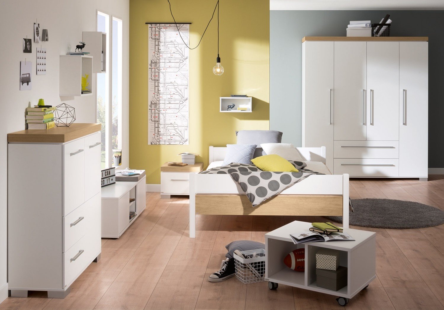 Paidi Kira Kleiderschrank In Kreideweiss 4 Turen 2 Schubladen