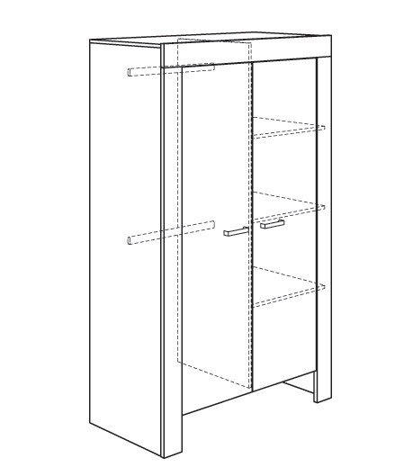 Paidi Mees Kleiderschrank 2 Turig Im Wallenfels Onlineshop