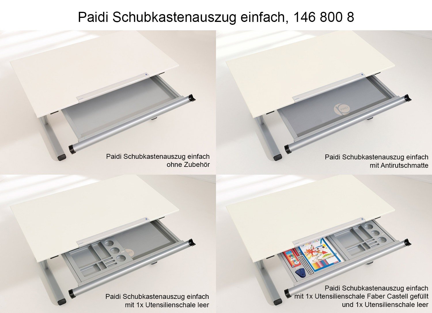 Paidi Schreibtisch Tablo Ahorn Nachbildung Zubehor Farbe Wahlbar 120 X 70 Cm Gestell Silberfarbig Zubehor Limette