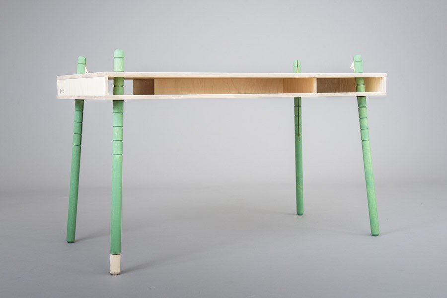 Perludi Schreibtisch Caspar Birke In Weiss Wallenfels