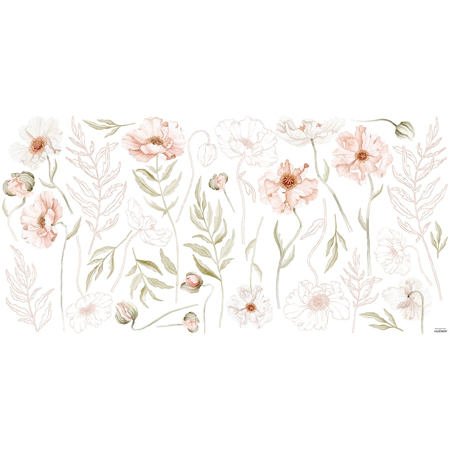 Wandsticker Tanzende Blumen von Lilipinso - Erhältlich bei