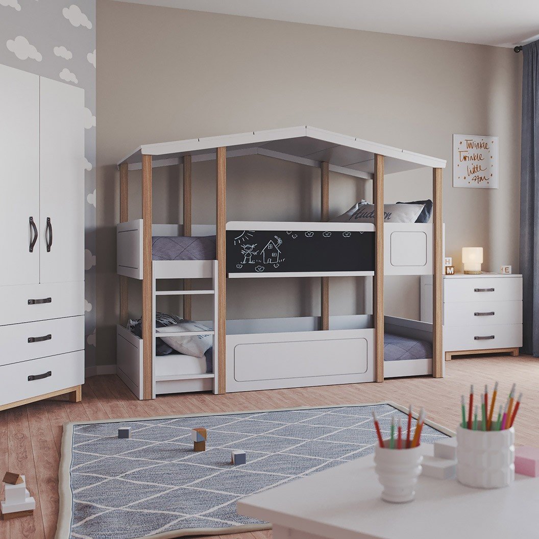 Wallenfels Kinderzimmer Cory Mit Etagenbett Schrank Kommode Regal Spielzeugkisten Zum Sonderpreis