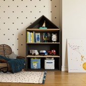 Hausregal Karl, grau/natur 