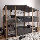 Etagenbett Cory Anthrazit (90 x 200cm)