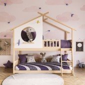 Etagenbett Clara, weiß/natur