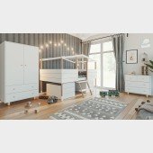 Kinderzimmer Set 4-teilig Noah / Lina weiß