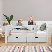 Bettliege mit Bettkasten (Mit Designer Abturzsicherung 3/4)