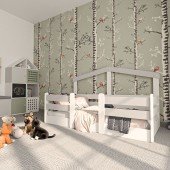 My House Montessori Bett Weiß/Grau