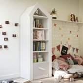 My House Bücherregal Weiß/Grau