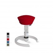 Swopper mit Gleitern, Gestell hellgrau Metallic/ Bezug Mikrofaser (Höhe und Farbe wählbar)