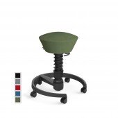 Swopper mit Rollen, Gestell schwarz/ Bezug Mikrofaser (Höhe und Farbe wählbar)