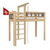 Deluxe Piraten-Hochbett mit Kletterseilüberbau