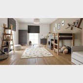 Kinderzimmer Set 5-teilig mit Spielbett Finn / Tipi grau