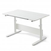 Study Schreibtisch Evo mit geteilter Platte in deckend Weiß, B 120
