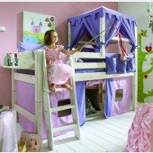 KIDS Prinzessinnenbett inkl. Vorhang und Himmel