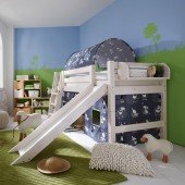 KIDS Halbhohes Spielbett mit kurzer Rutsche 303