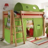 Toby Spielbett mittelhoch, Buche massiv