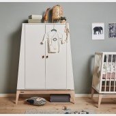 Luna™ Kleiderschrank, klein in weiß / Eiche