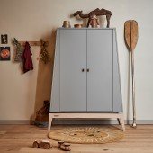 Luna™ Kleiderschrank, klein in grau / Eiche